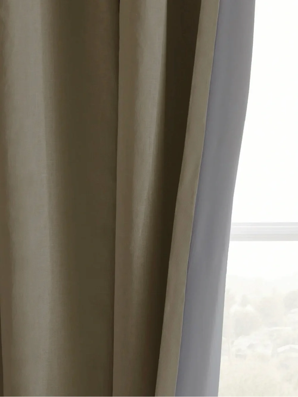 96x108 in Ivory European Linen Blackout Drapery Panel - Retail $328 for a pair